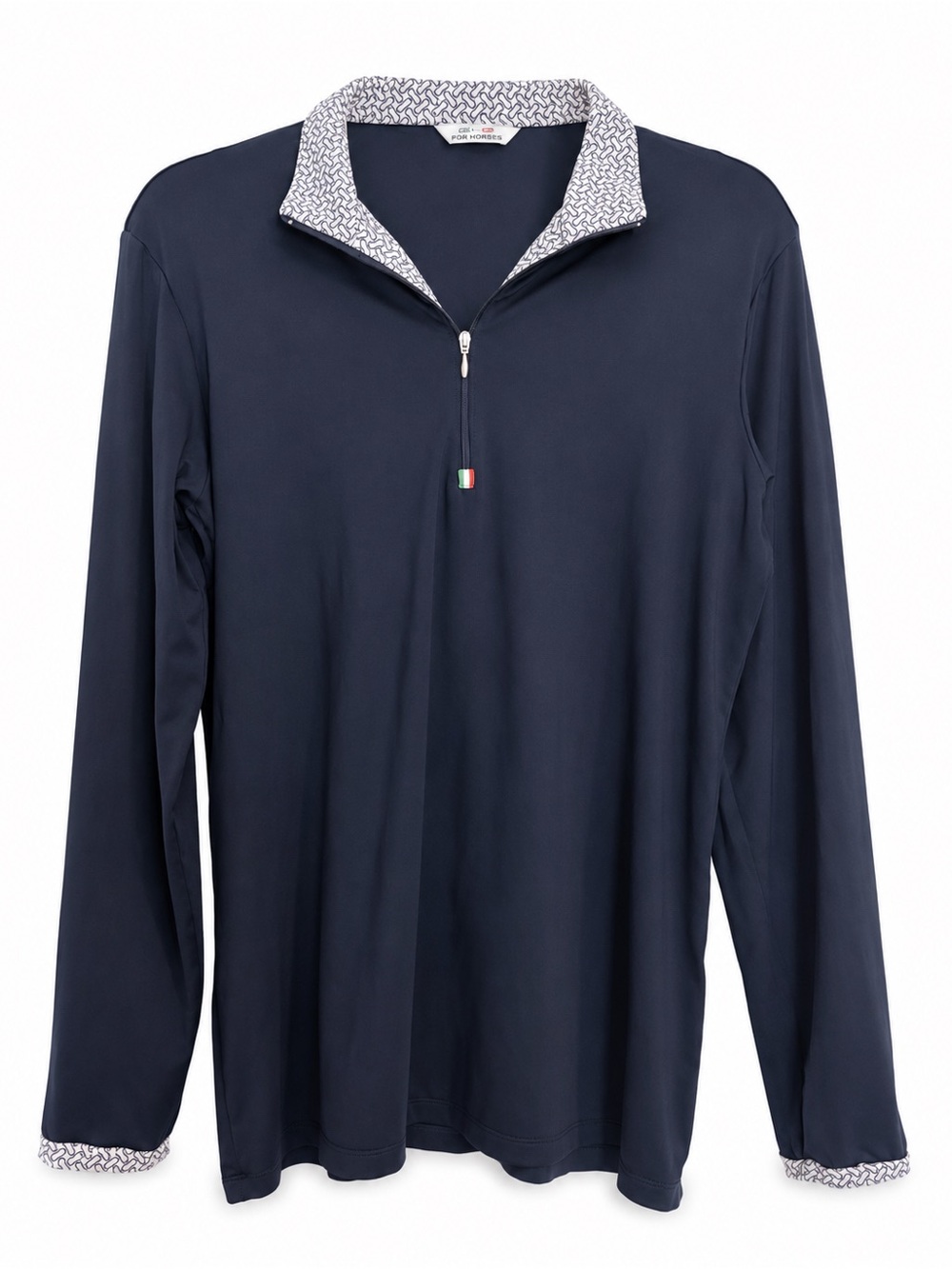 For Horses Women’s Equestrian Long Sleeve Quarter Zip Riding Top – XL